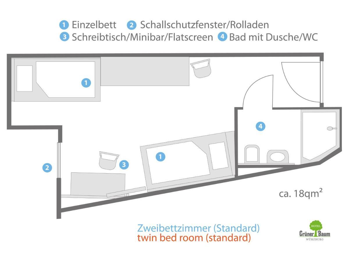 Hotel Gruner Baum Wurzburg Ngoại thất bức ảnh